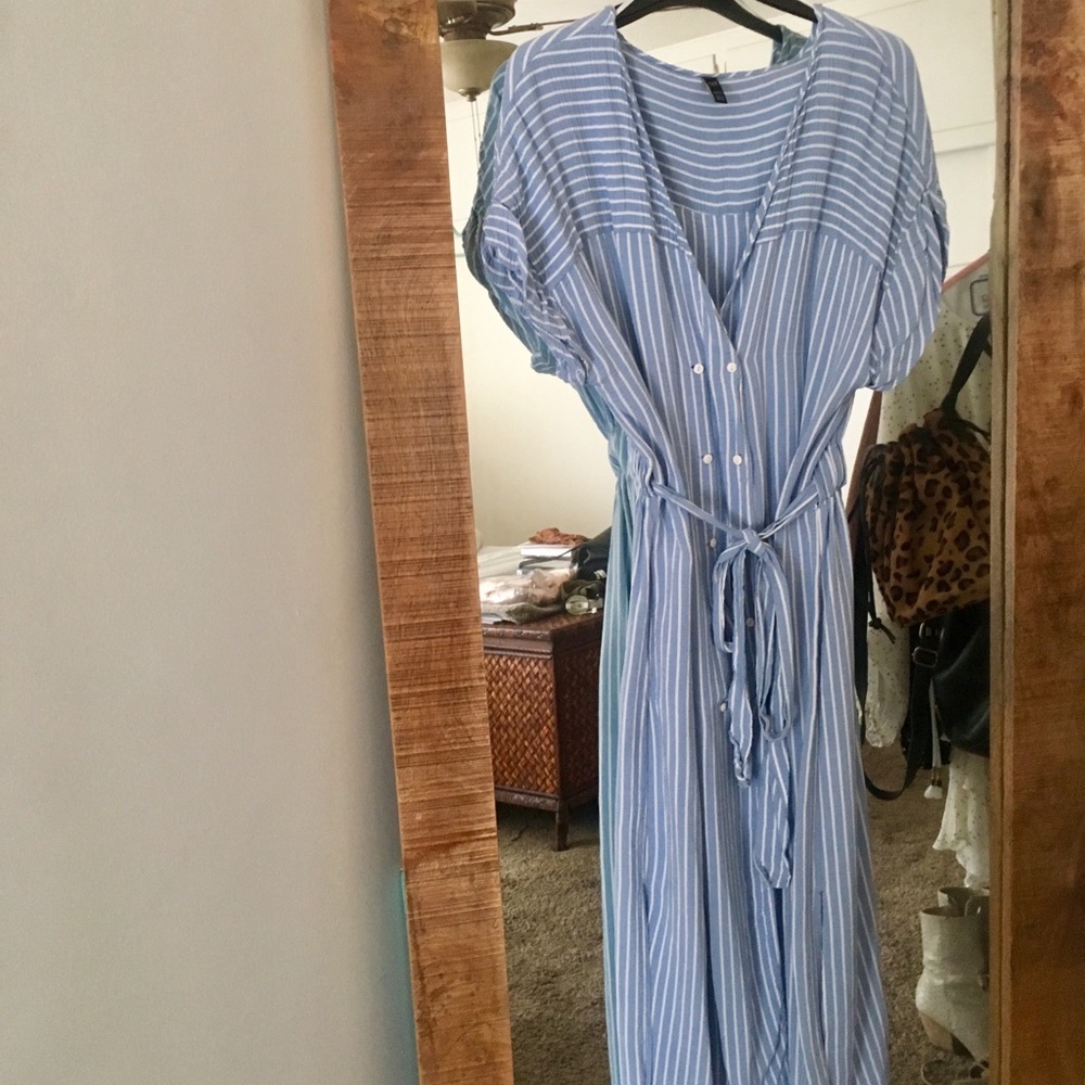 TRF Zara Striped Midi Dress